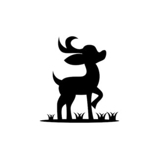 Sticker Autocollant bambi biche cerf animaux  ANI18744