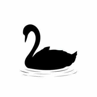Sticker Autocollant oiseau cygne animaux  ANI18739