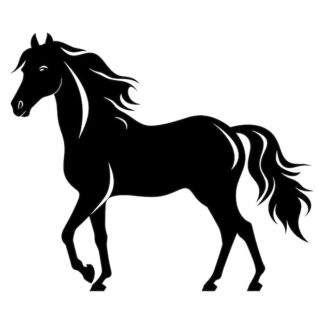 Sticker Autocollant cheval equide animaux  ANX21023