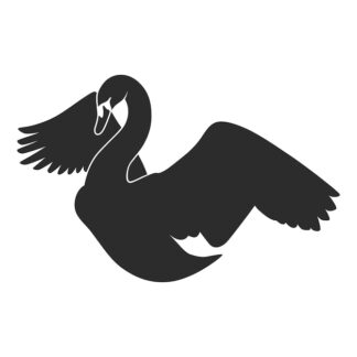 Sticker Autocollant oiseau cygne animaux  ANI18743