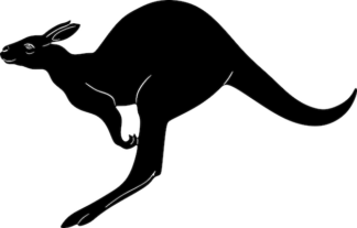 Sticker Autocollant kangourou animaux  ANI18757
