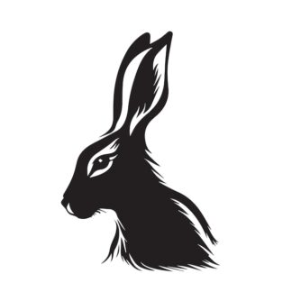Sticker Autocollant lievre lapin chasse animaux  ANI1893
