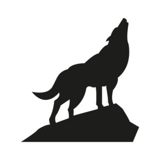 Sticker Autocollant chien loup animaux  ANI18760