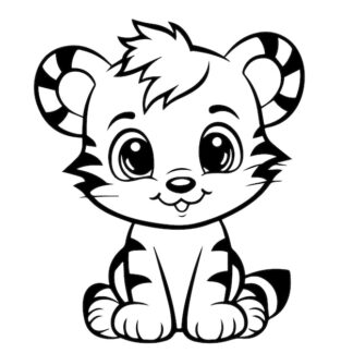 Sticker Autocollant chat tigre animaux  ANX21041