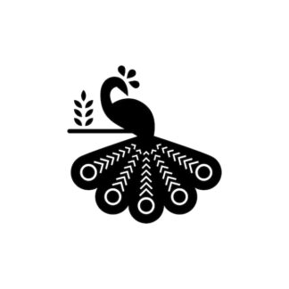 Sticker Autocollant oiseau paon animaux  ANX21238