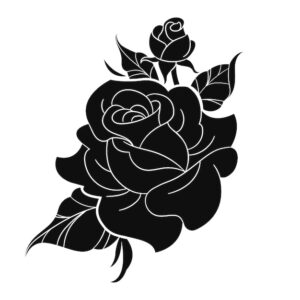 Sticker Autocollant roses et bouton fleur  FLW21041
