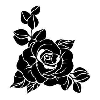 Sticker Autocollant ornement rose fleur  FLW21035