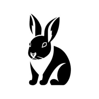 Sticker Autocollant lapin lievre chasse animaux  ANX21239