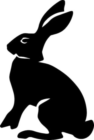 Sticker Autocollant lapin lievre chasse animaux  ANX21038