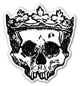 Sticker Autocollant tete de mort skull imprimé IMP2023203