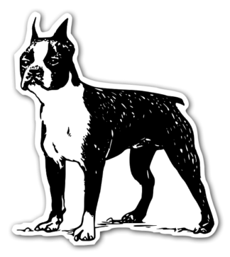 Sticker Autocollant chien  imprimé IMP2023223