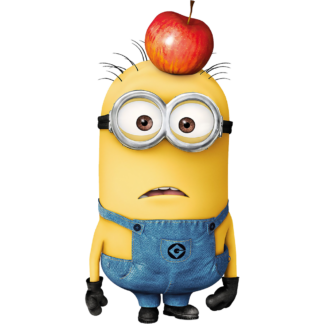 Sticker Autocollant  minion pomme imprimé IMP20231431