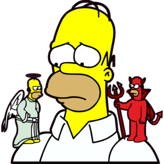 Sticker Autocollant simpsons imprimé IMP20231315