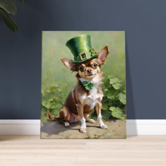 Toile chihuahua St Patrick Linsenmaier