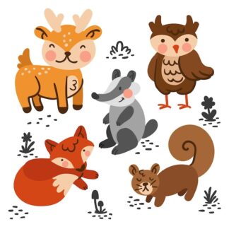gommettes animaux forêt planche 10x15cm   PGO157862