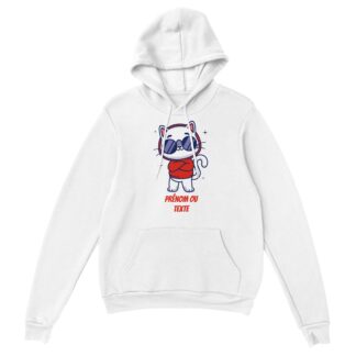 Sweat à capuche unisexe classique chat à personnaliser