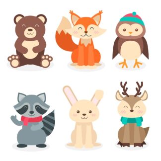 gommettes animaux hiver planche 10x15cm   PGO157858