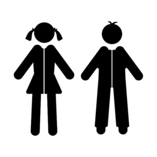Sticker Autocollant pictogramme  wc  WC15573