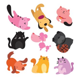 gommettes animaux chat chien planche 10x15cm   PGO157870