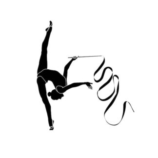 Sticker Autocollant ruban danse gymnase  GYM15576