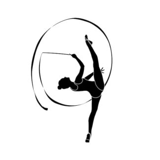 Sticker Autocollant ruban danse gymnase  GYM15568