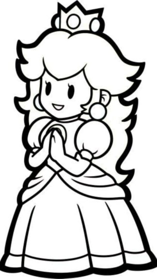 Sticker Autocollant princesse peach  mario bross  LO887