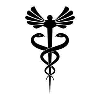 Sticker Autocollant caducée métier médical   MED459