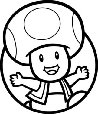 Sticker Autocollant champignon toad mario bross  LO880