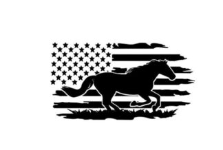Sticker Autocollant cheval animal animaux drapeau montagne  LB22