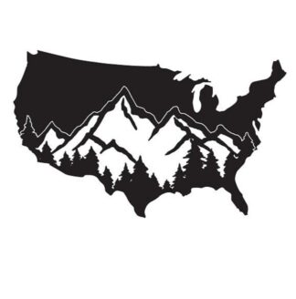 Sticker Autocollant amérique  montagne  LB25