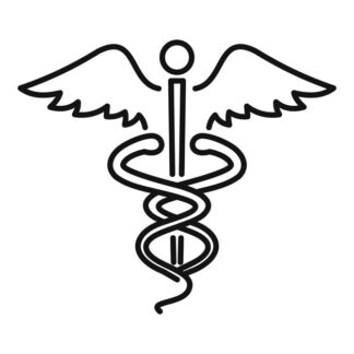 Sticker Autocollant caducée métier médical   MED469