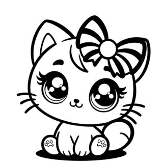 Sticker autocollant chat manga CM208