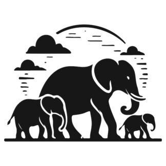 Sticker Autocollant elephant animaux  AN2429