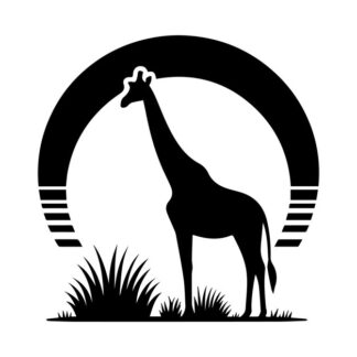 Sticker Autocollant girafe  animaux  AN2434