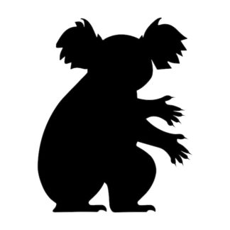 Sticker Autocollant koala ours eucalyptus fleur plante animaux  AN2450