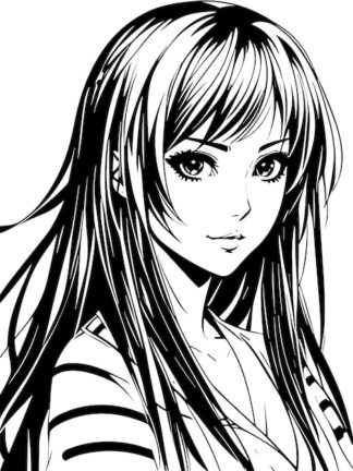 Sticker Autocollant fille manga  M130