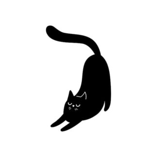 Sticker Autocollant chat animaux  AN2425