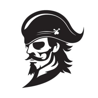 Sticker Autocollant capitaine pirate  P2127