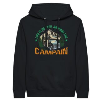 Sweat à capuche unisexe premium camping