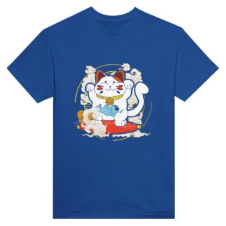 T-shirt unisexe ras du cou Japon chat Maneki neko