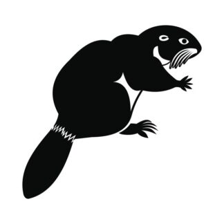 Sticker Autocollant castor animaux  G67