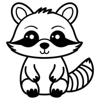 Sticker Autocollant racoon animaux  VK68