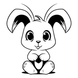 Sticker Autocollant lapin animaux  VK71