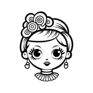 Sticker Autocollant fille princesse  P174