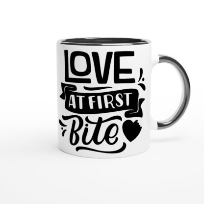 Mug en céramique blanche 325 ml (11 oz) avec intérieur coloré love