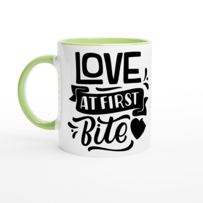 Mug en céramique blanche 325 ml (11 oz) avec intérieur coloré love