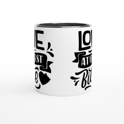 Mug en céramique blanche 325 ml (11 oz) avec intérieur coloré love