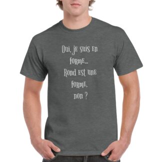 T-shirt unisexe ras du cou rond forme