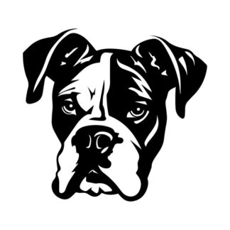Sticker Autocollant chien boxer dog animaux  ANX96