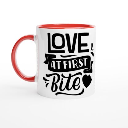 Mug en céramique blanche 325 ml (11 oz) avec intérieur coloré love